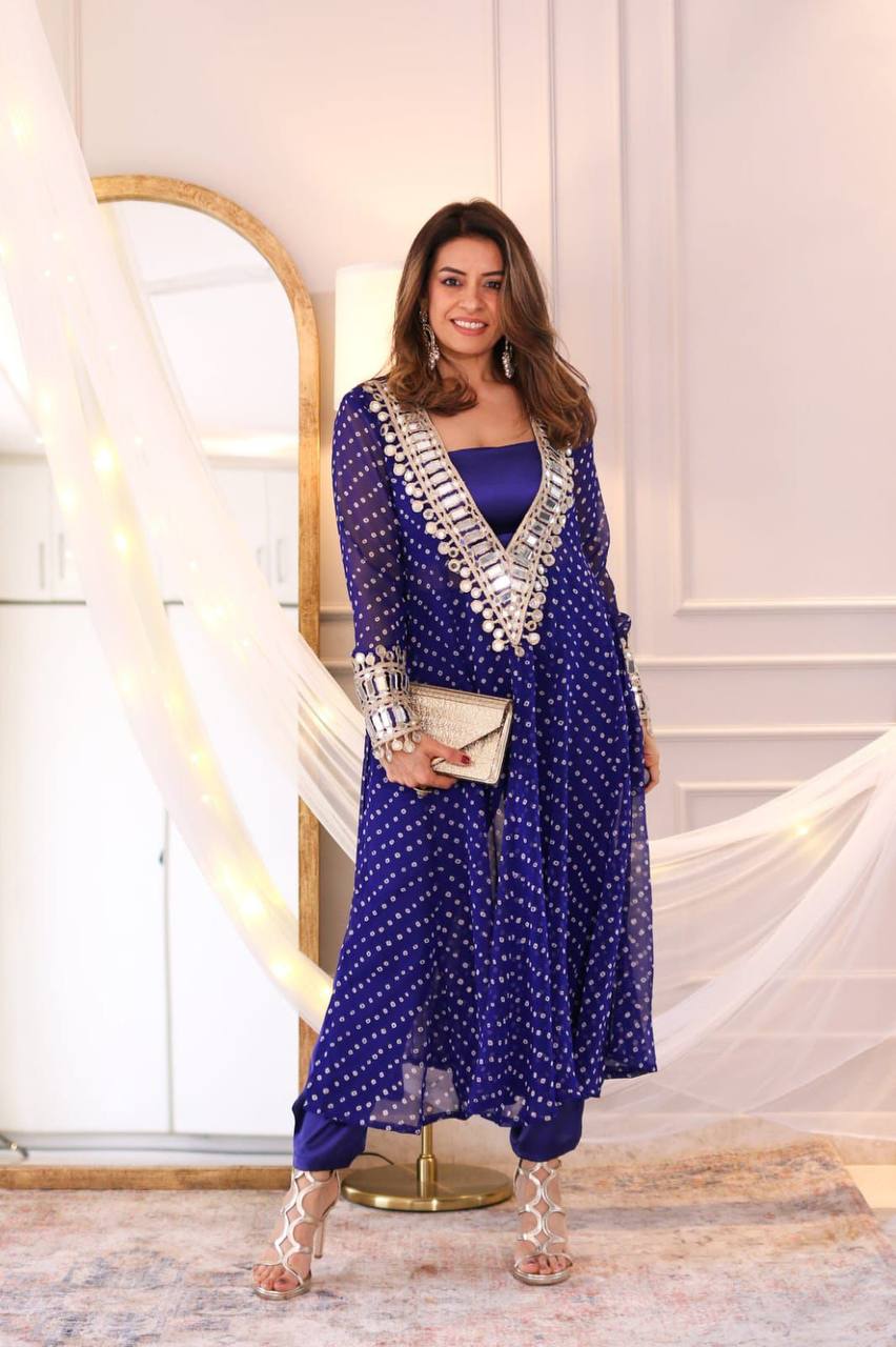 NEW TRENDY THREE PIECE READY TO WEAR KURTA PANT WITH TUBE BLOUSE
