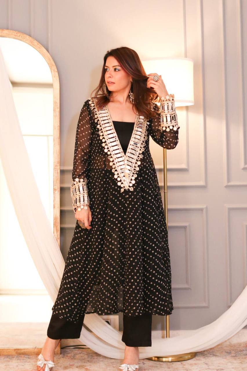 NEW TRENDY THREE PIECE READY TO WEAR KURTA PANT WITH TUBE BLOUSE