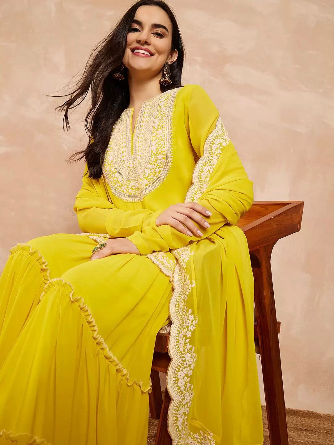 Elegant Faux Georgette Sharara Suit for Weddings & Festive Wear