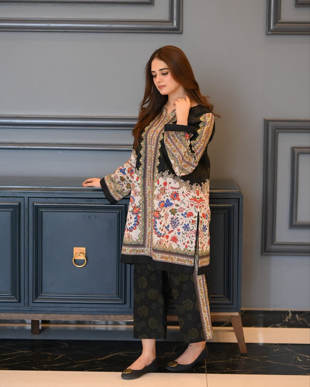 Elegant Pure Natural Crepe Co-Ord Set
