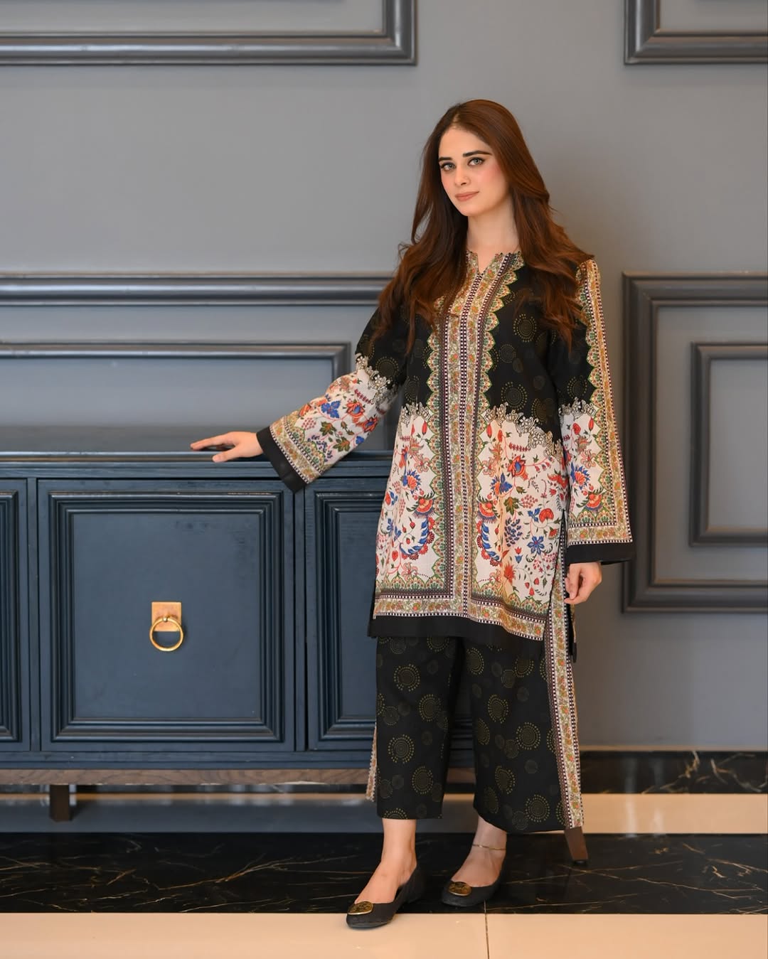 Elegant Pure Natural Crepe Co-Ord Set