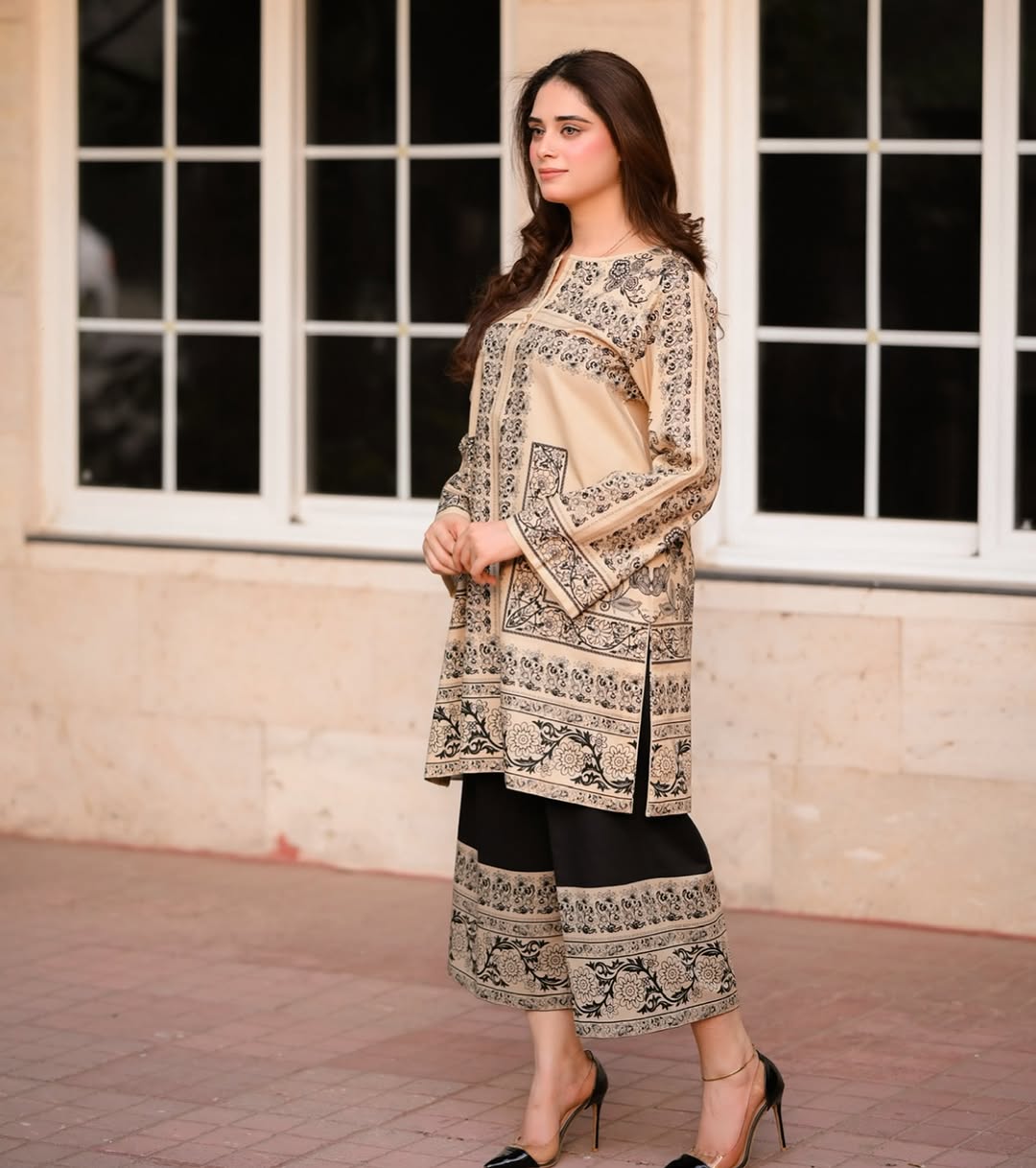 Elegant Pure Natural Crepe Co-Ord Set