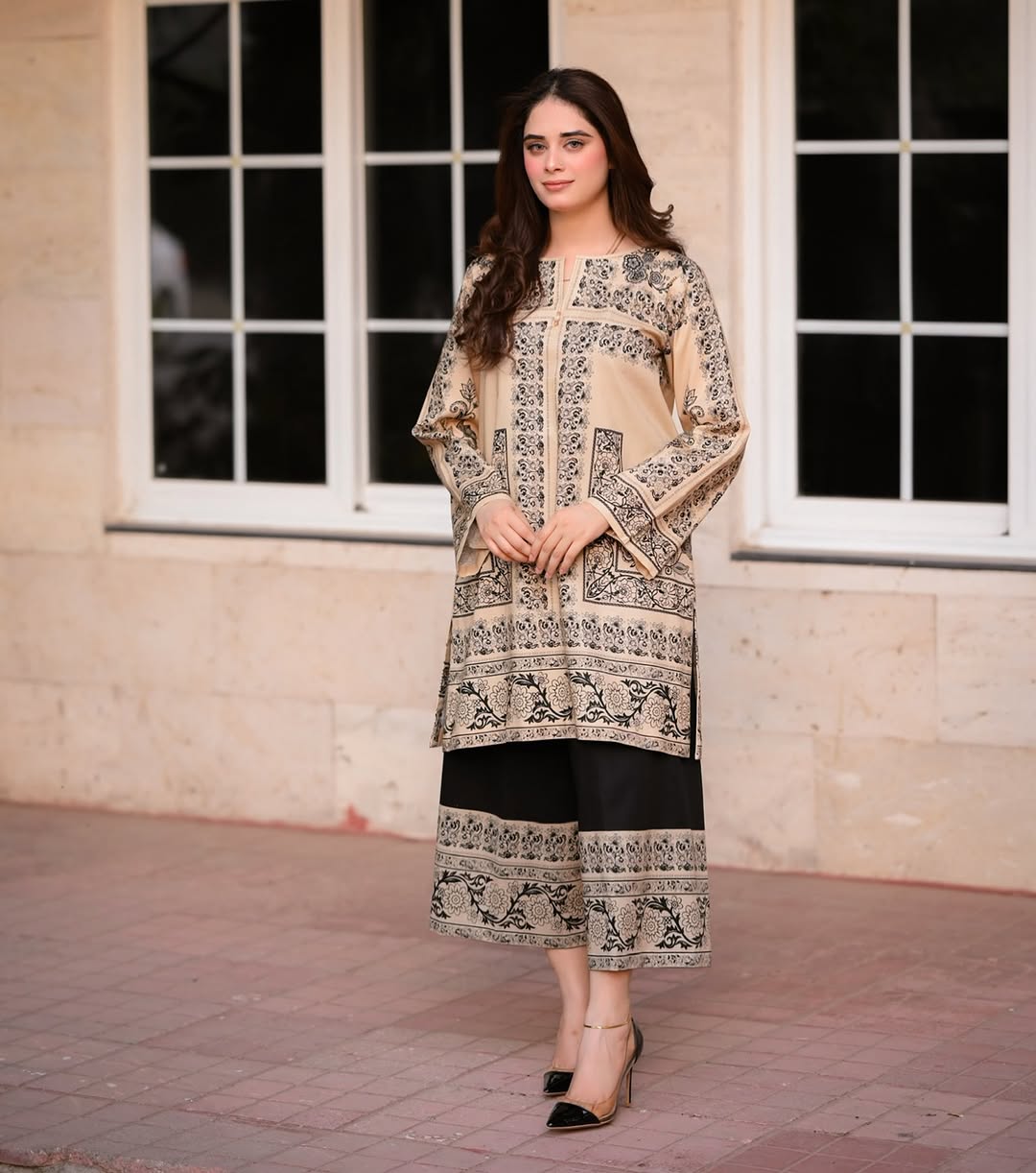 Elegant Pure Natural Crepe Co-Ord Set