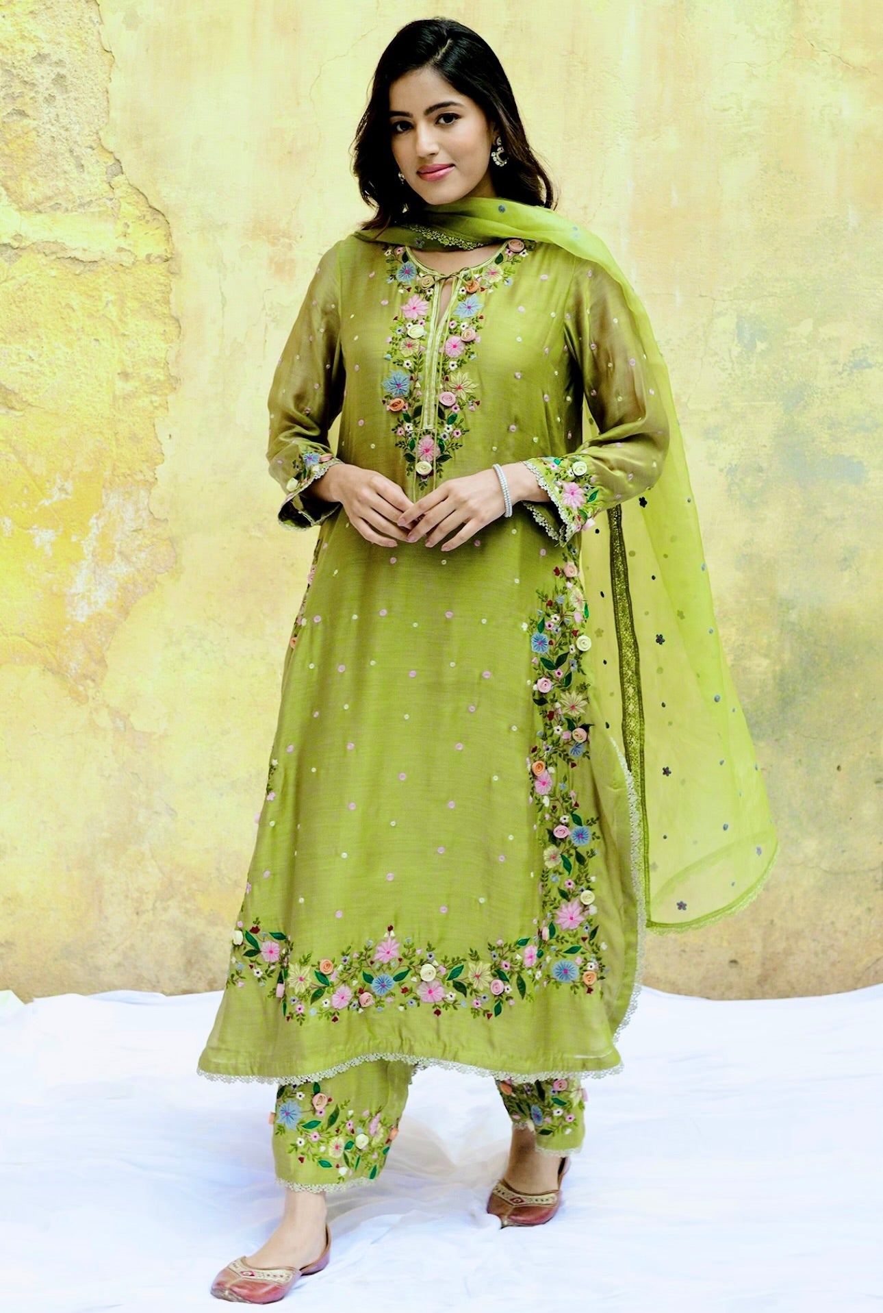 Designer Embroidered Georgette Suit Set