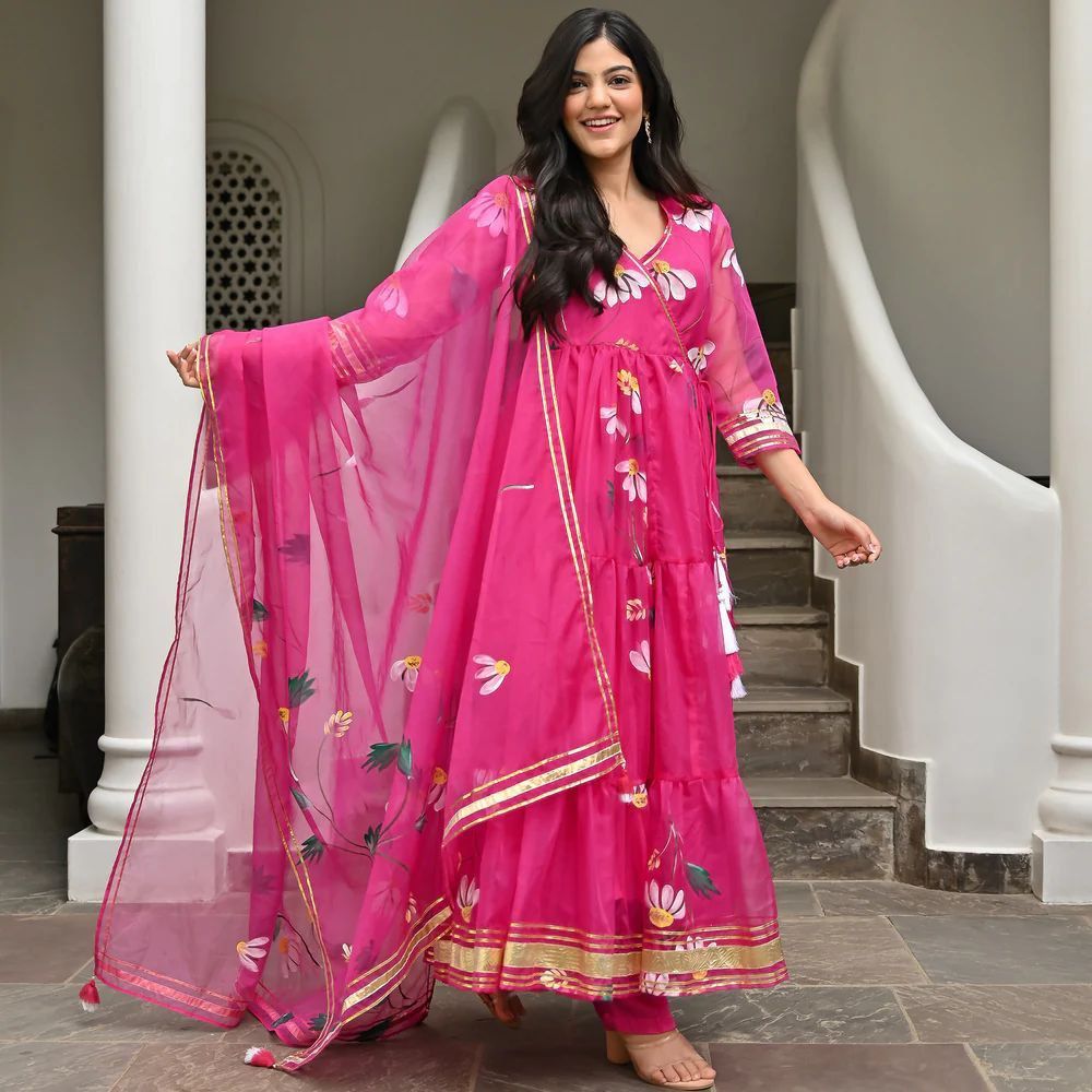 HOT PINK ORGANZA SUIT