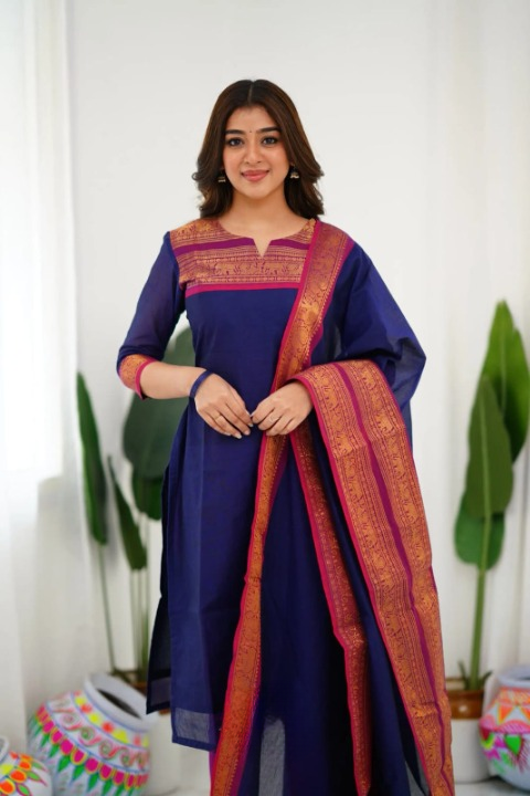 Elegant South Cotton Salwar Set