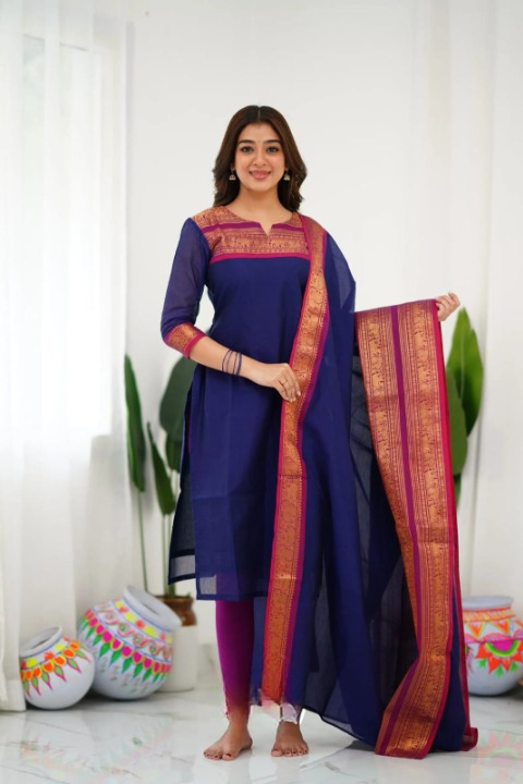 Elegant South Cotton Salwar Set