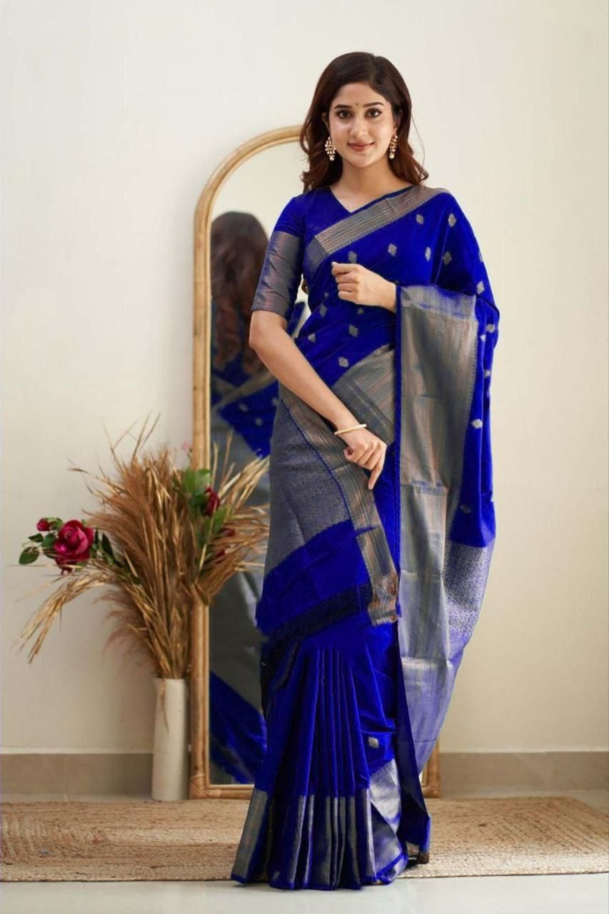 Elegant Soft Lichi Silk Saree with Jacquard Work