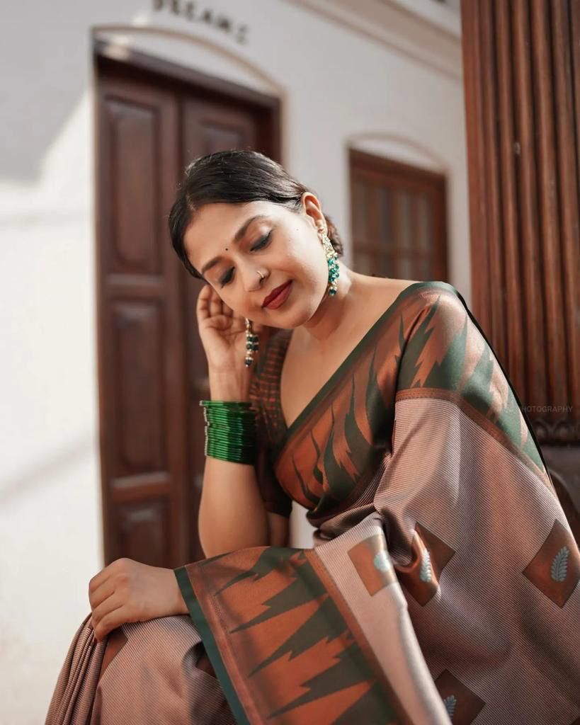 Elegant Soft Lichi Silk Saree with Jacquard Work