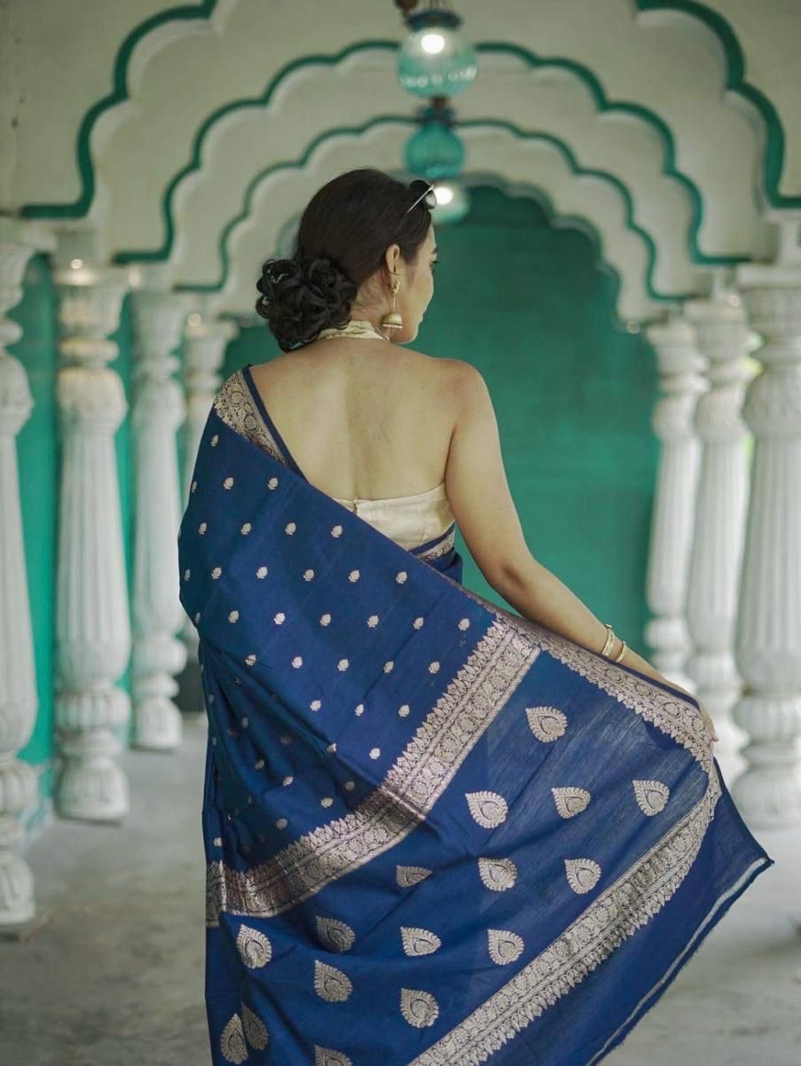 Elegant Soft Lichi Silk Saree with Jacquard Work