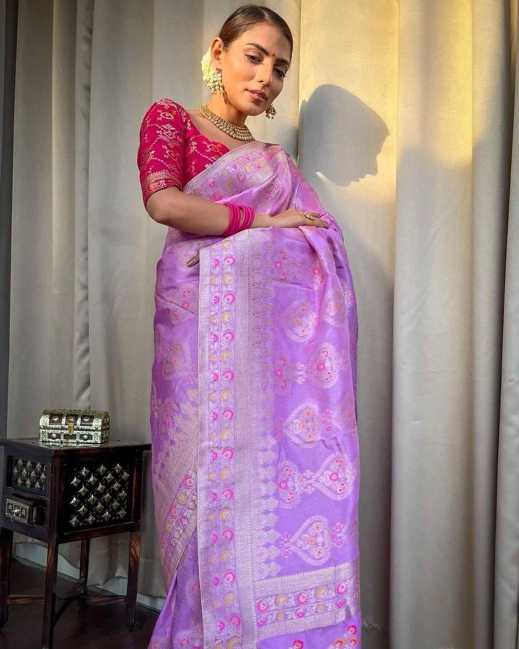 Timeless Purple Lichi Silk Drape