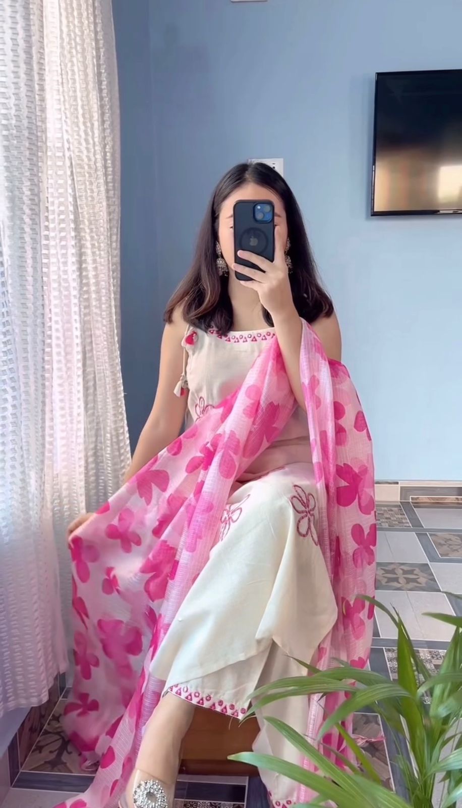 Stylish Roman Silk Plazzo Kurta Set for Every Occasion