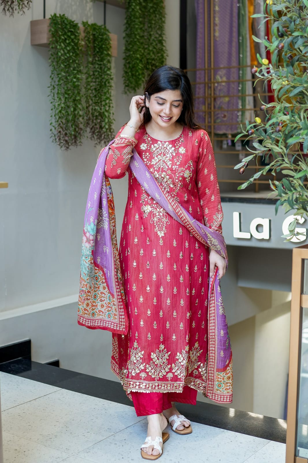 Pure Handwork & Gota Heavy Work Kurti Set