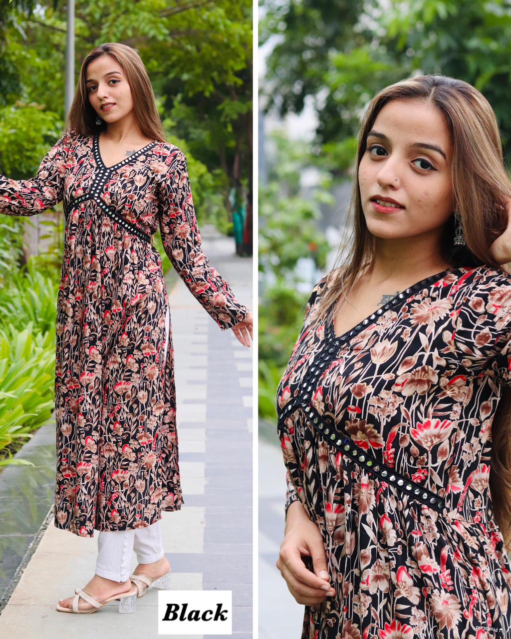Naira Cut Full Flair Dress