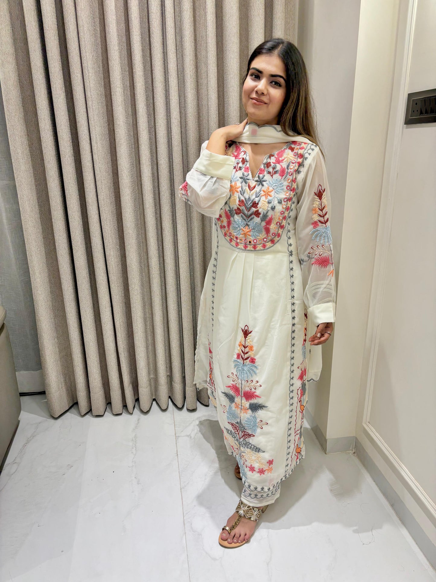 Timeless Full Embroidery Work Kurta Ensemble