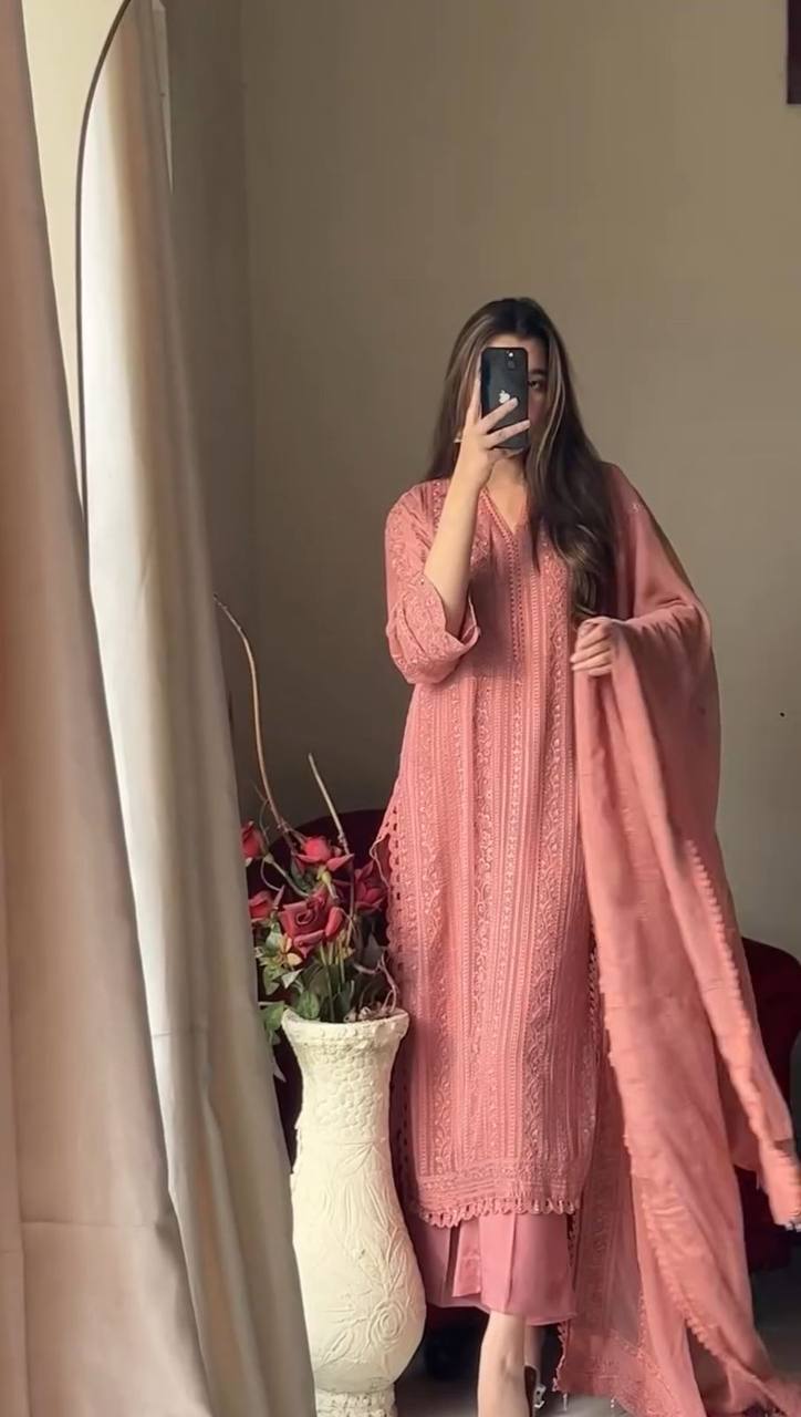 NEW EMBROIDERY WORK AND WORK PLAZO WITH DUPATTA