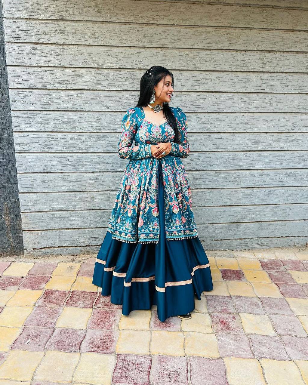 Printed Rayon Top With Ethnic Charm & Full Flair Lehenga