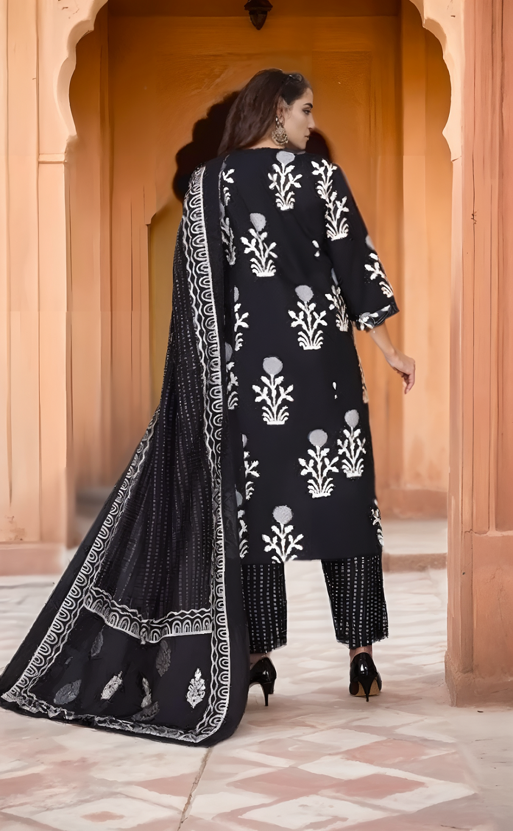 Beutiful Pure Cotton aline Kurta set with