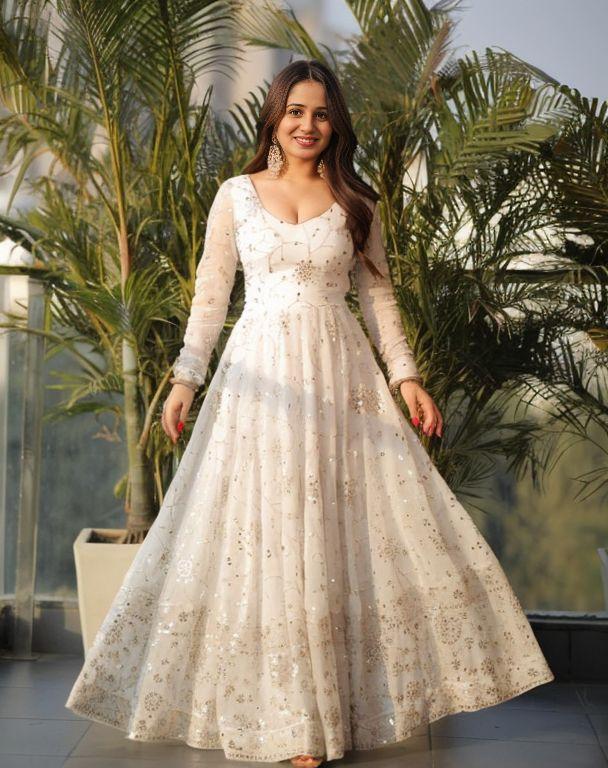 GEORGETTE EMABROIDERY WORK DESIGNER GOWN