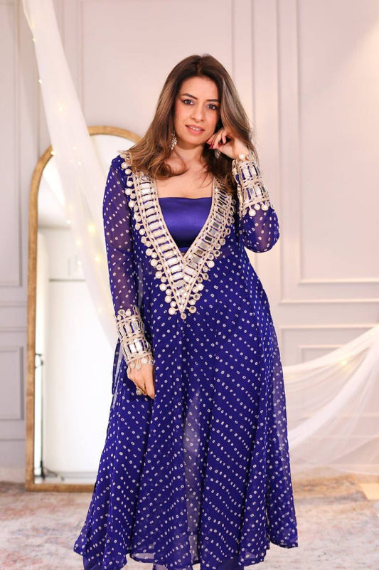 NEW TRENDY THREE PIECE READY TO WEAR KURTA PANT WITH TUBE BLOUSE
