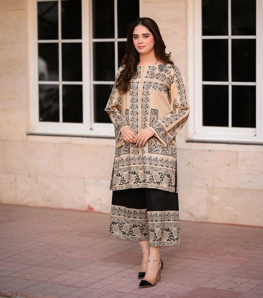 Elegant Pure Natural Crepe Co-Ord Set