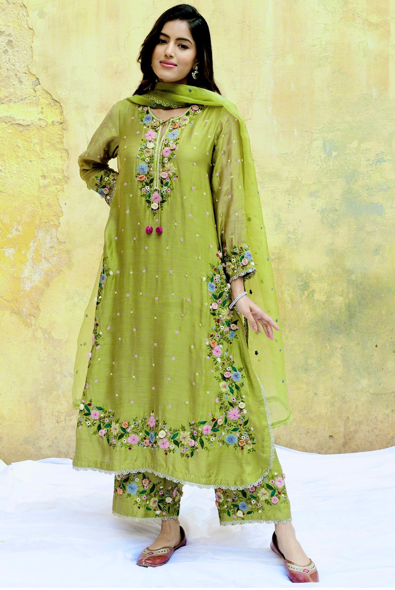 Designer Embroidered Georgette Suit Set
