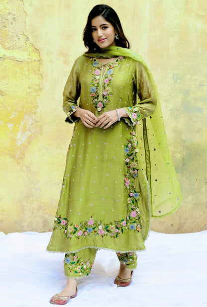 Designer Embroidered Georgette Suit Set