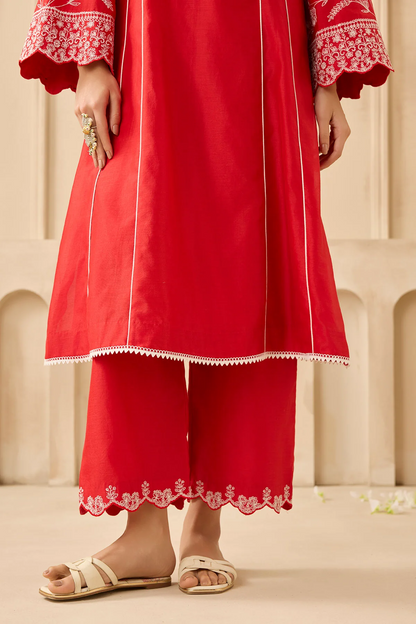 NEW BEAUTIFUL ROMAN SILK KURTA SET