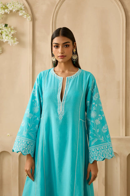 NEW BEAUTIFUL ROMAN SILK KURTA SET