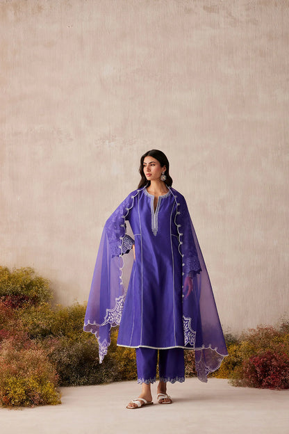 NEW BEAUTIFUL ROMAN SILK KURTA SET