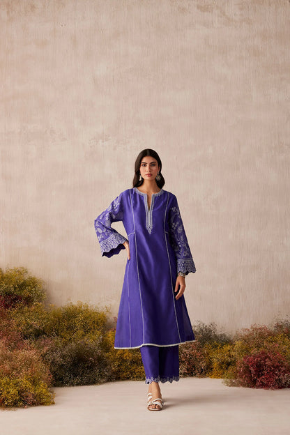 NEW BEAUTIFUL ROMAN SILK KURTA SET