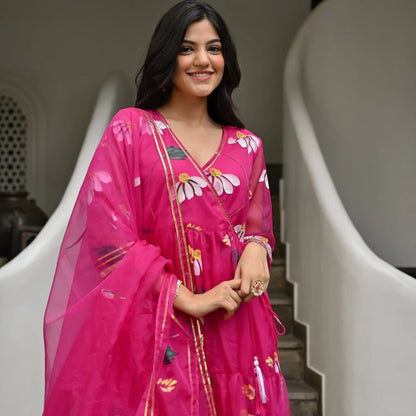 HOT PINK ORGANZA SUIT