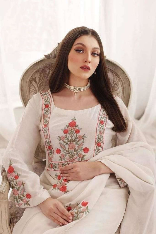 Heavy Faux Georgette Kurta Pant And Dupatta
