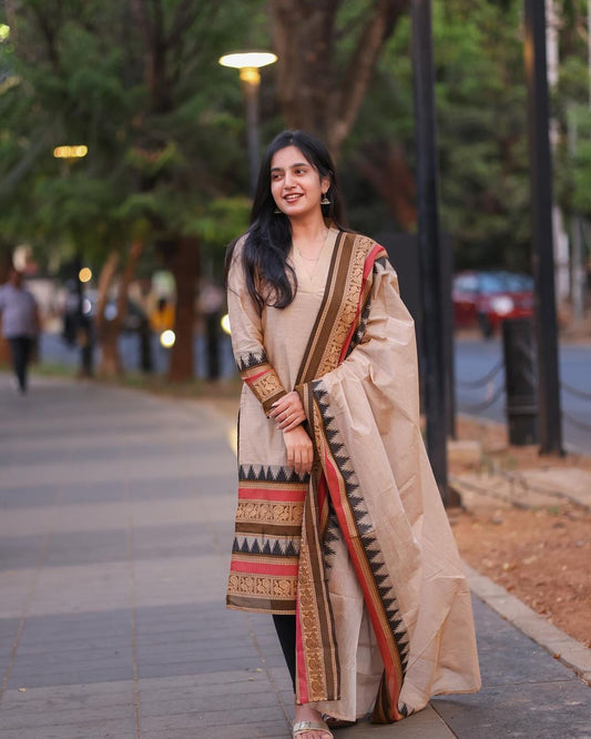Hand Zari Weaving South Cultural Prints