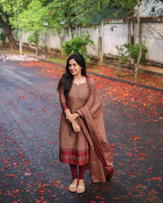 Elegant Kanchi Cotton Suit Set
