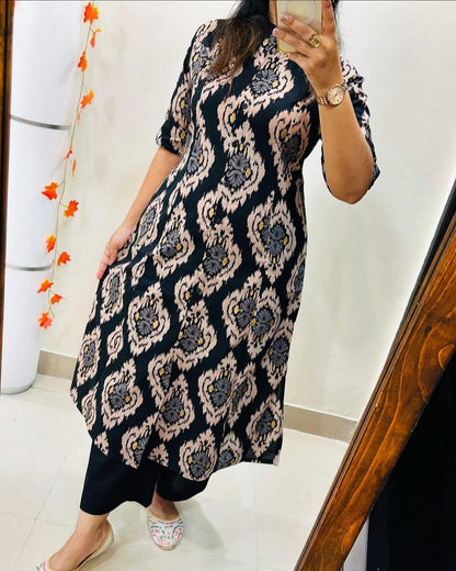 Floral Fine cotton kurti Palazza set