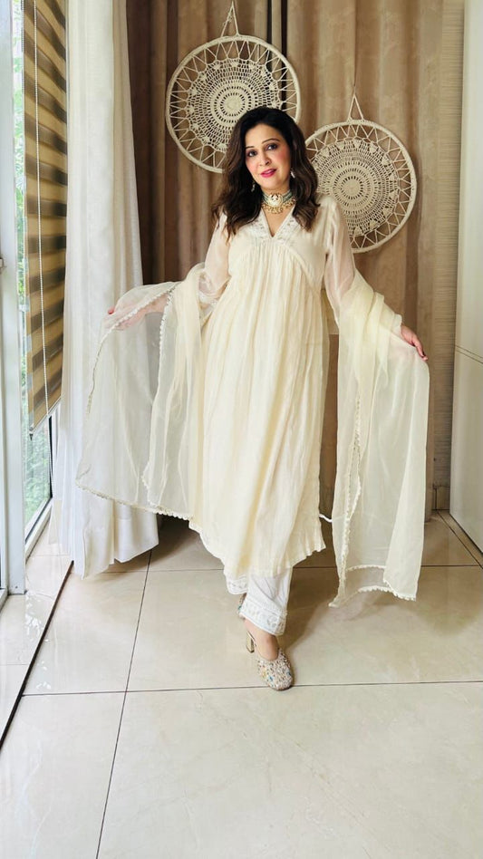 New Designer Embroidered Anarkali Gown Se