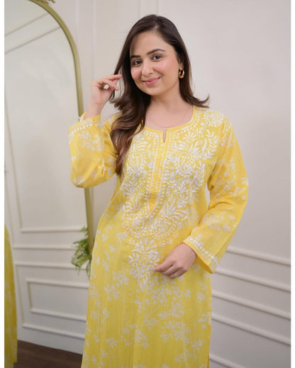 New Mul Mul Cotton Chikankari Kurtas