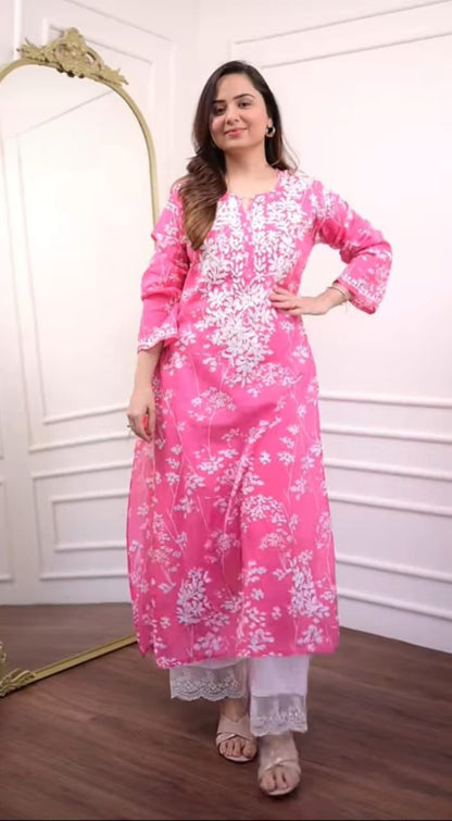New Mul Mul Cotton Chikankari Kurtas