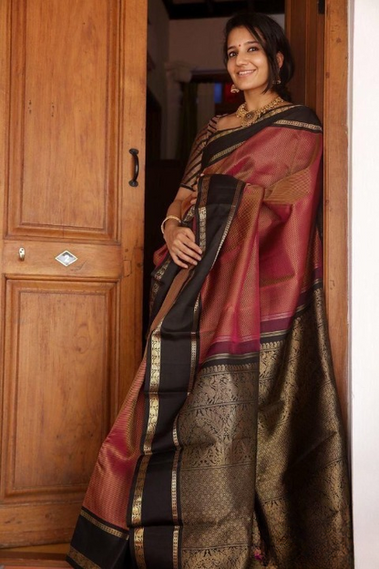 Elegant Soft Lichi Silk Saree with Jacquard Work