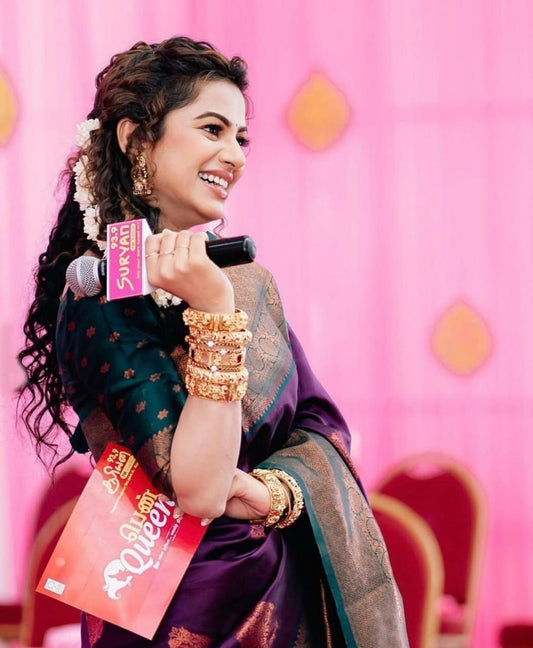 Elegant Soft Lichi Silk Saree with Jacquard Work