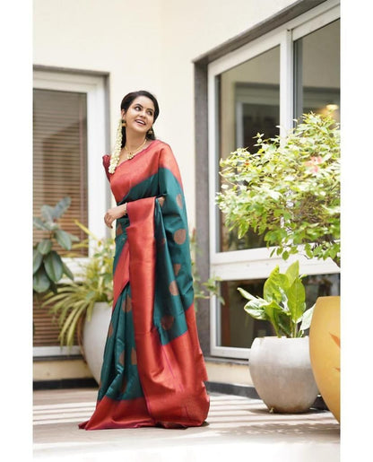 Elegant Soft Lichi Silk Saree with Jacquard Work