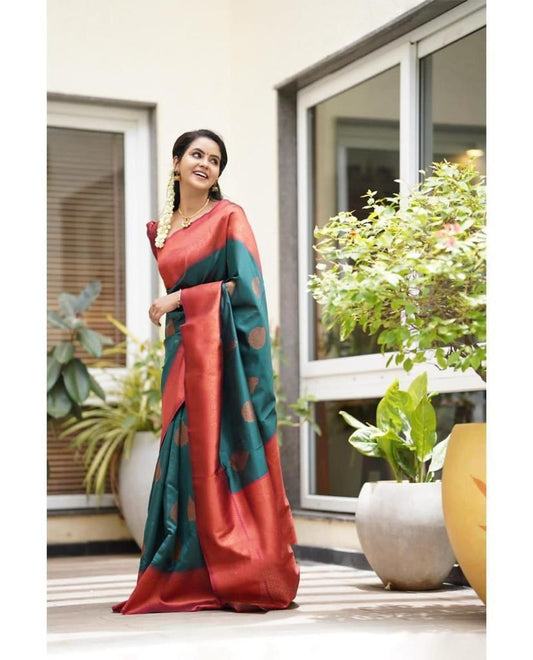 Elegant Soft Lichi Silk Saree with Jacquard Work