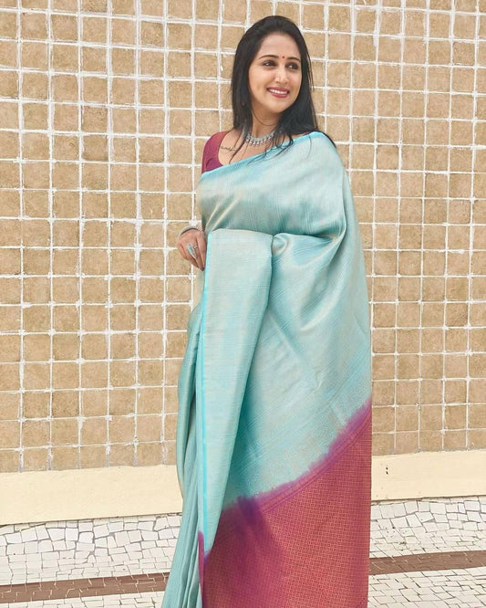Elegant Soft Lichi Silk Saree with Jacquard Work
