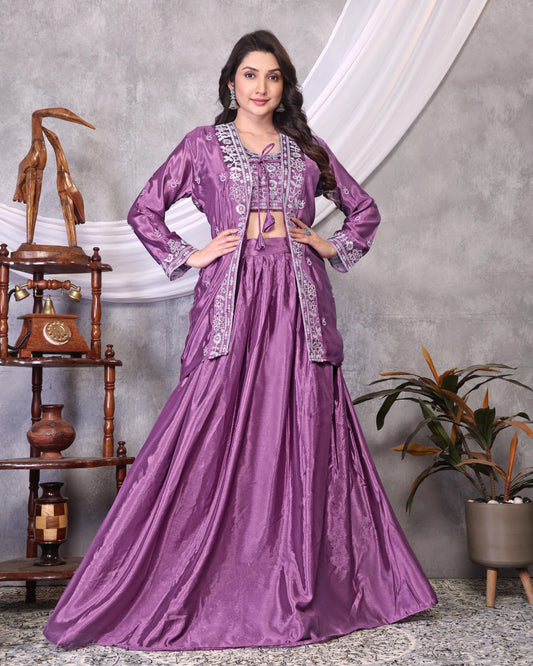 New Smooth Chinon Silk Co-ord Set