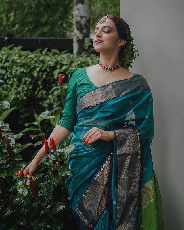 Elegant Soft Lichi Silk Saree