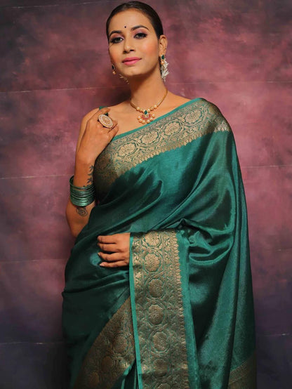 Soft Lichi Silk Saree with Rich Pallu & Jacquard Work