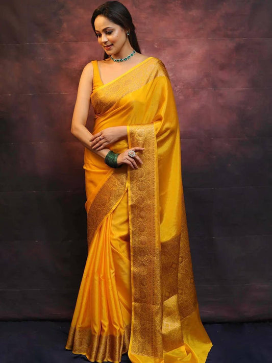 Premium Soft Lichi Silk Saree with Rich Pallu
