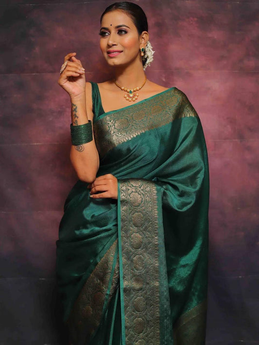 Soft Lichi Silk Saree with Rich Pallu & Jacquard Work