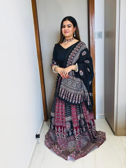 Muslin Cotton Digital Print Lehenga Choli